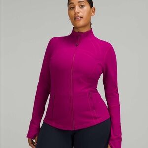 Lululemon Define Jacket & Wunder Train Tight Leggings Magenta Purple Set 4 Small
